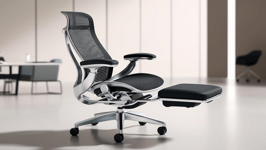 Ergonomic Office Chair with Footrest in the workplace