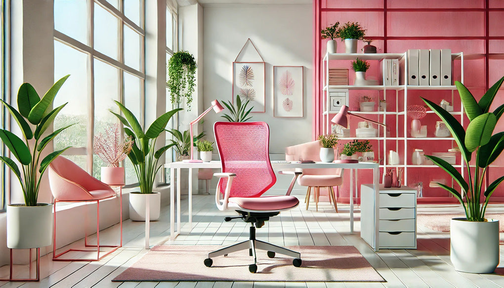 Chic Comfort: Pink Mesh Office Chair for Your Home Office