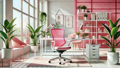 Chic Comfort: Pink Mesh Office Chair for Your Home Office