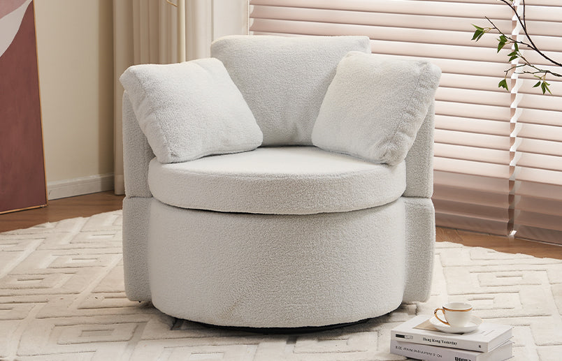 Cozy Round Storage Chair for Space-Saving Comfort