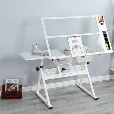 Adjustable Drafting Desk White