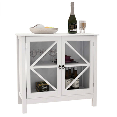 Chic Glass-Front Cabinet