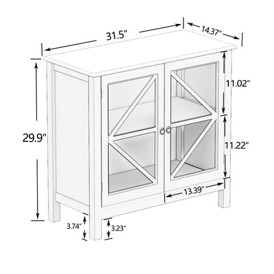 Chic Glass-Front Cabinet