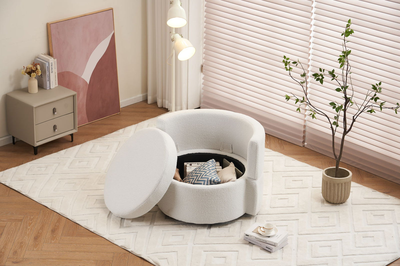 Cozy Round Storage Chair