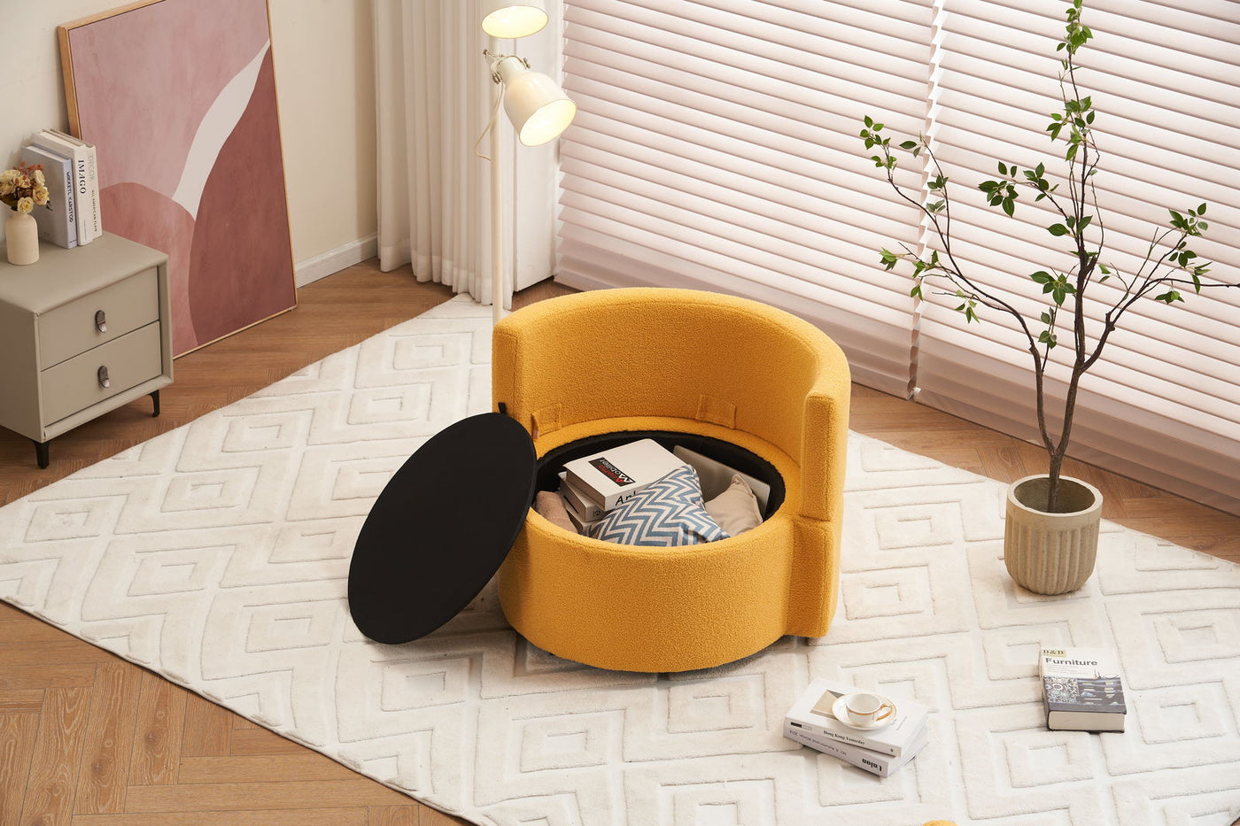 Cozy Round Storage Chair