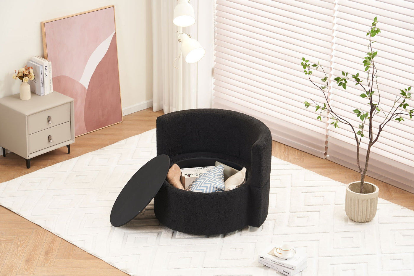 Cozy Round Storage Chair