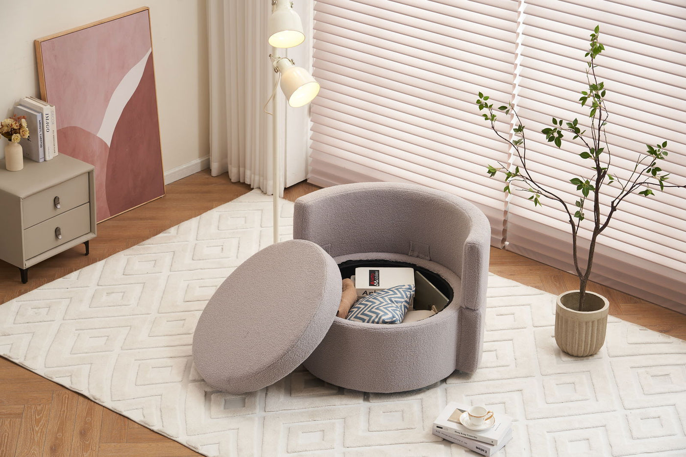 Cozy Round Storage Chair