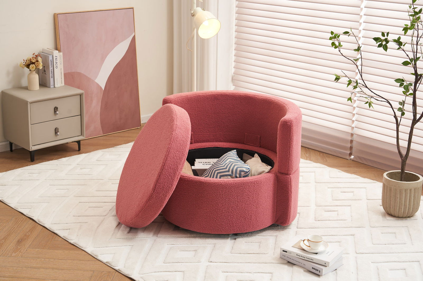 Cozy Round Storage Chair