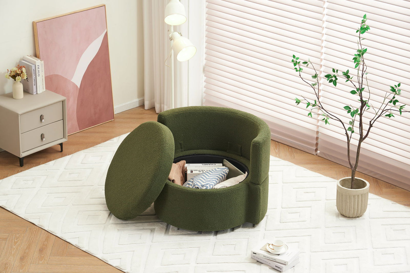 Cozy Round Storage Chair