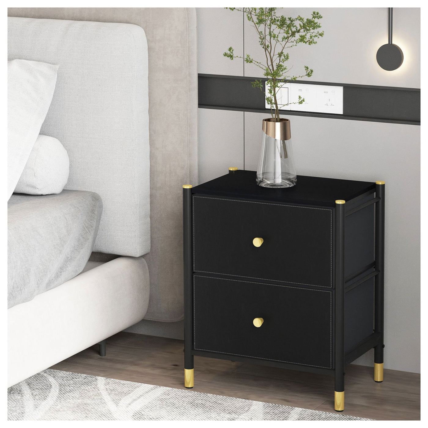 Elegant 2-Drawer Storage Cabinet