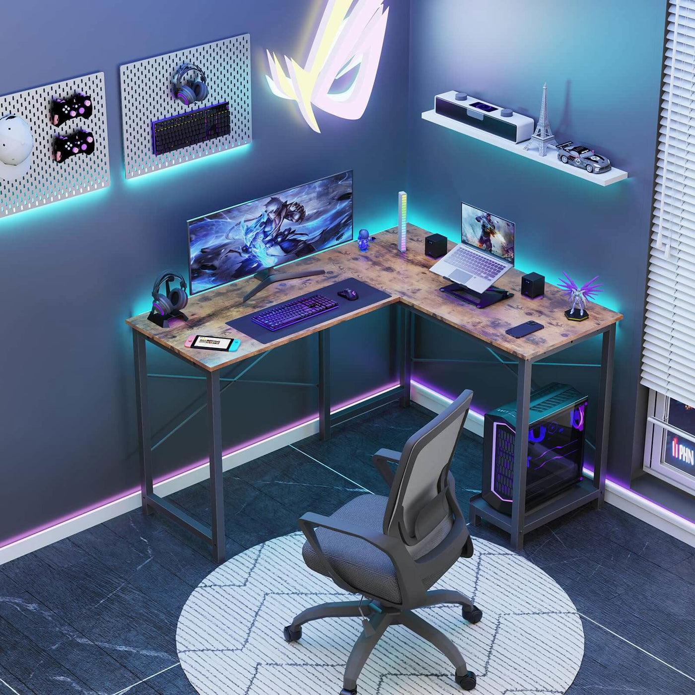 L-Shaped Gaming Desk