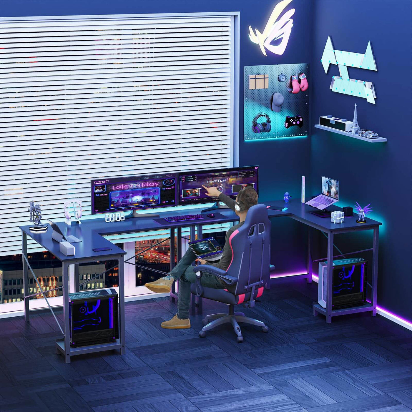 L-Shaped Gaming Desk