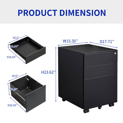 Modern Mobile File Cabinet