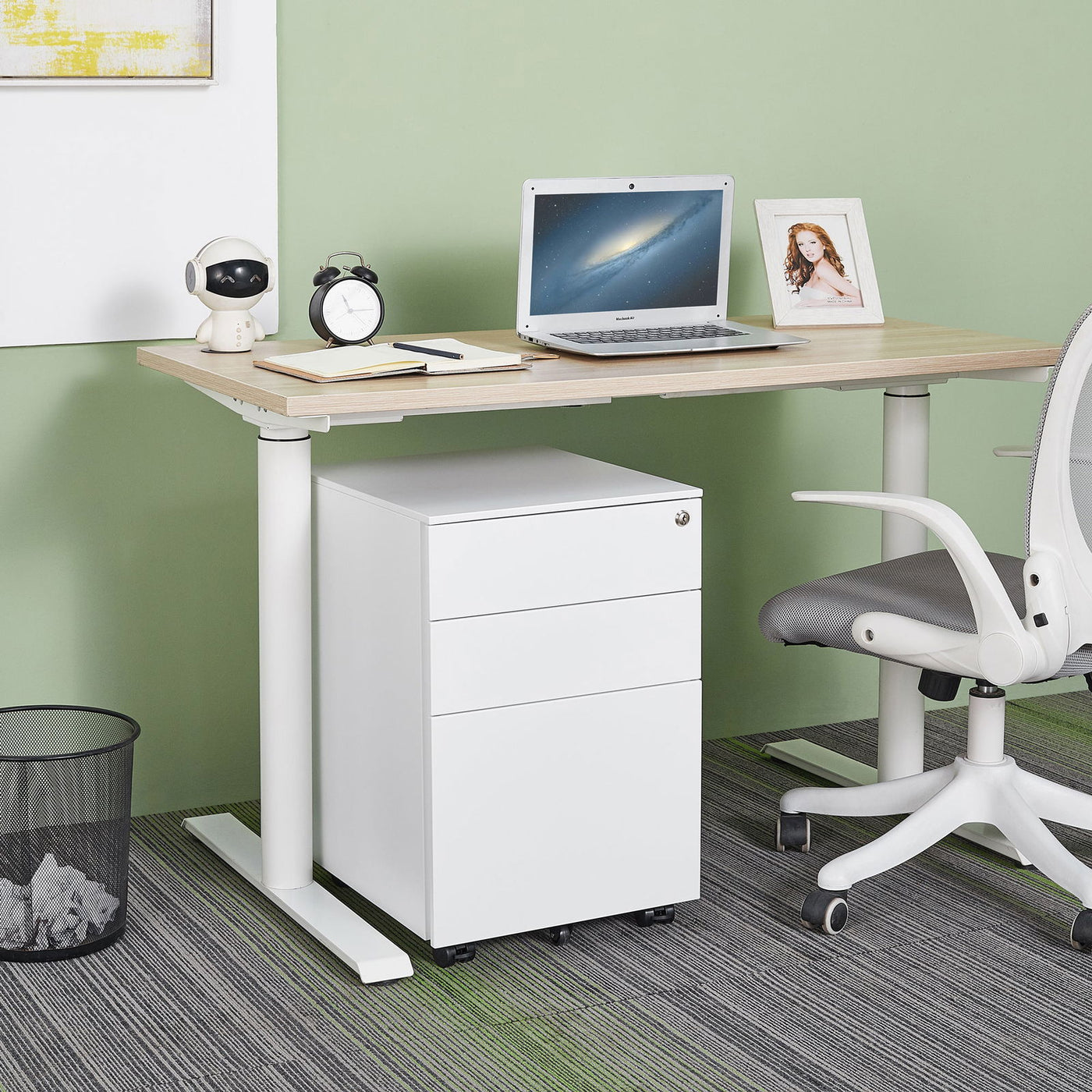 Modern Mobile File Cabinet White