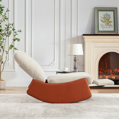 Modern Rocking Chair with Footrest