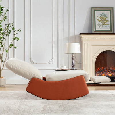 Modern Rocking Chair with Footrest