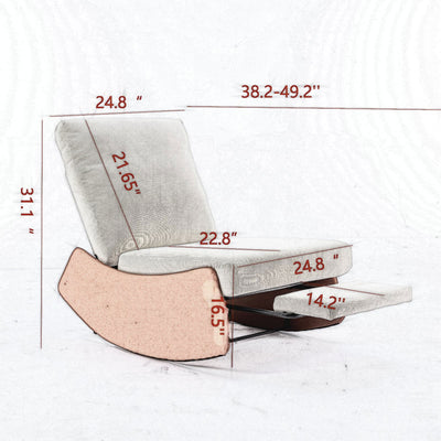 Modern Rocking Chair with Footrest