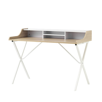 Modern Wood Desk with Metal Frame