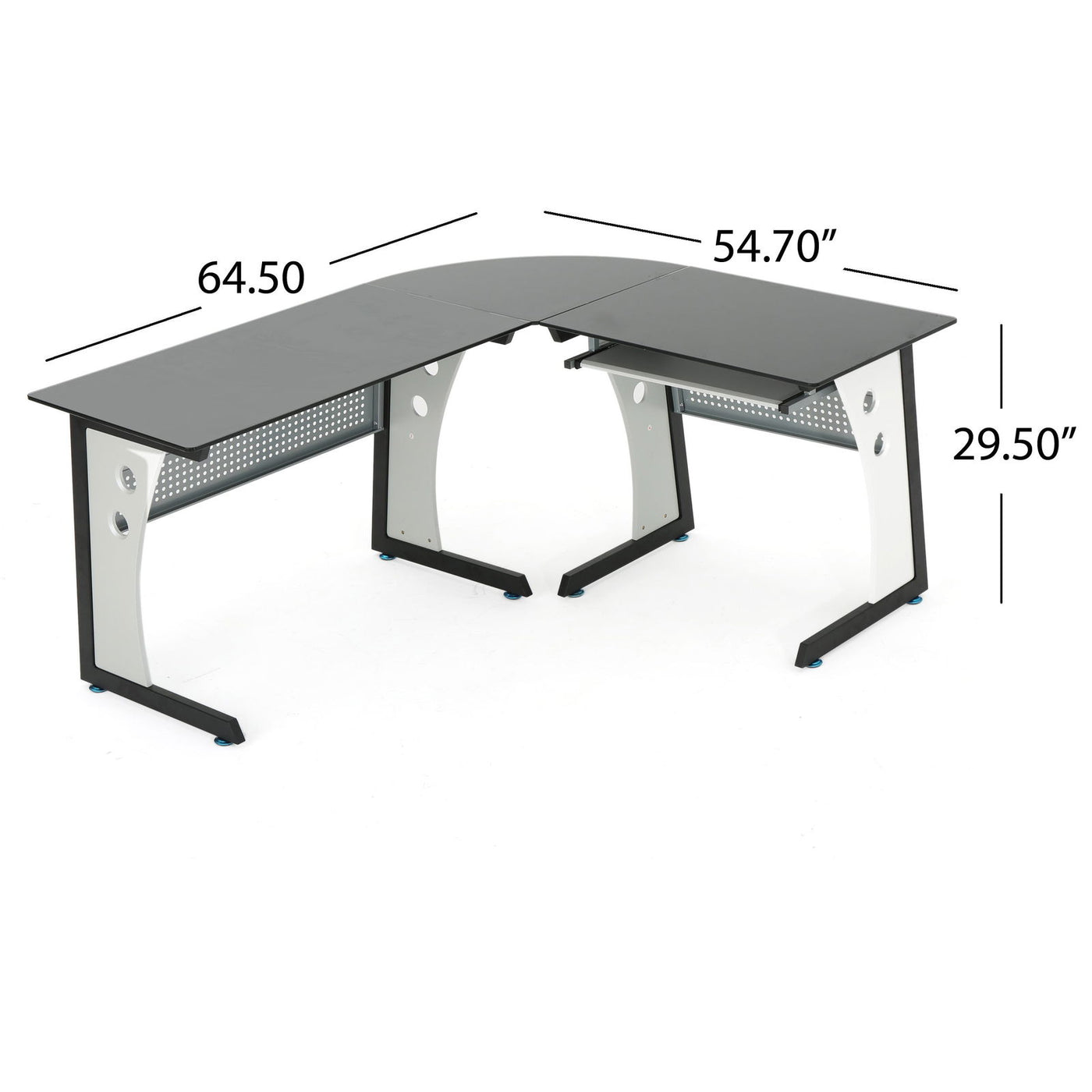 Sleek U-Shaped Desk