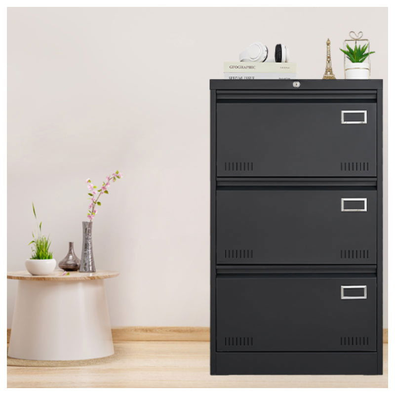 Spacious 3-Drawer Lockable File Cabinet - Dual File Bars