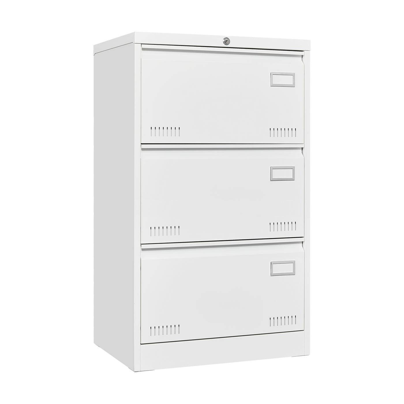 Spacious 3-Drawer Lockable File Cabinet - Dual File Bars