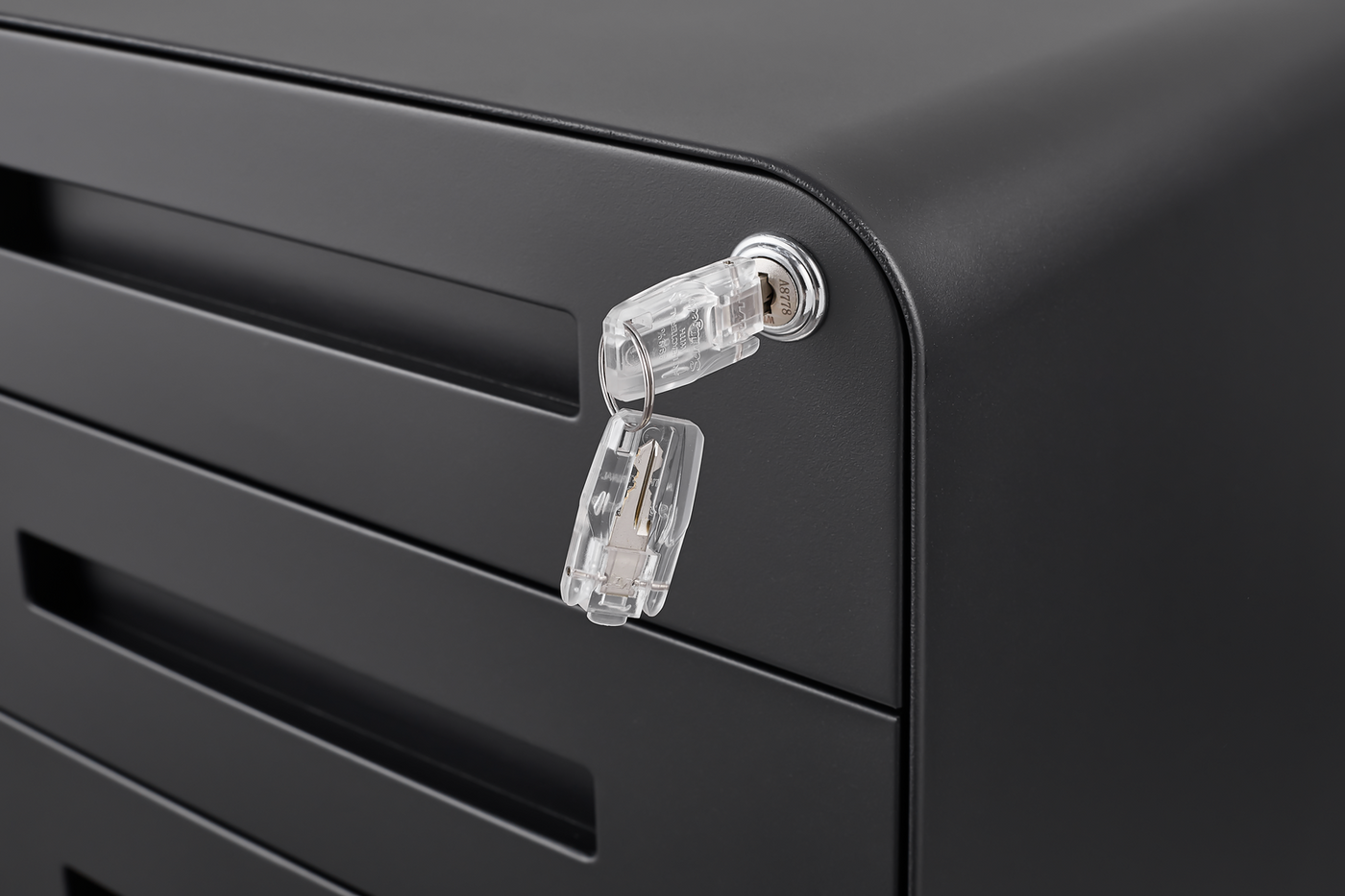 Stylish Black Mobile File Cabinet