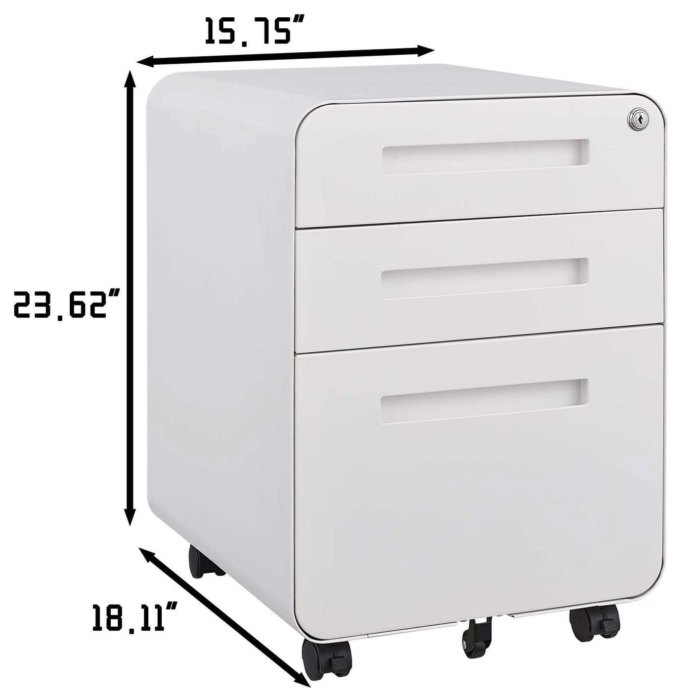 Stylish Black Mobile File Cabinet