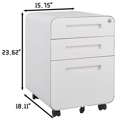 Stylish Black Mobile File Cabinet