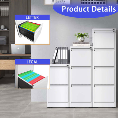 Three-Drawer Lockable Mobile File Cabinet